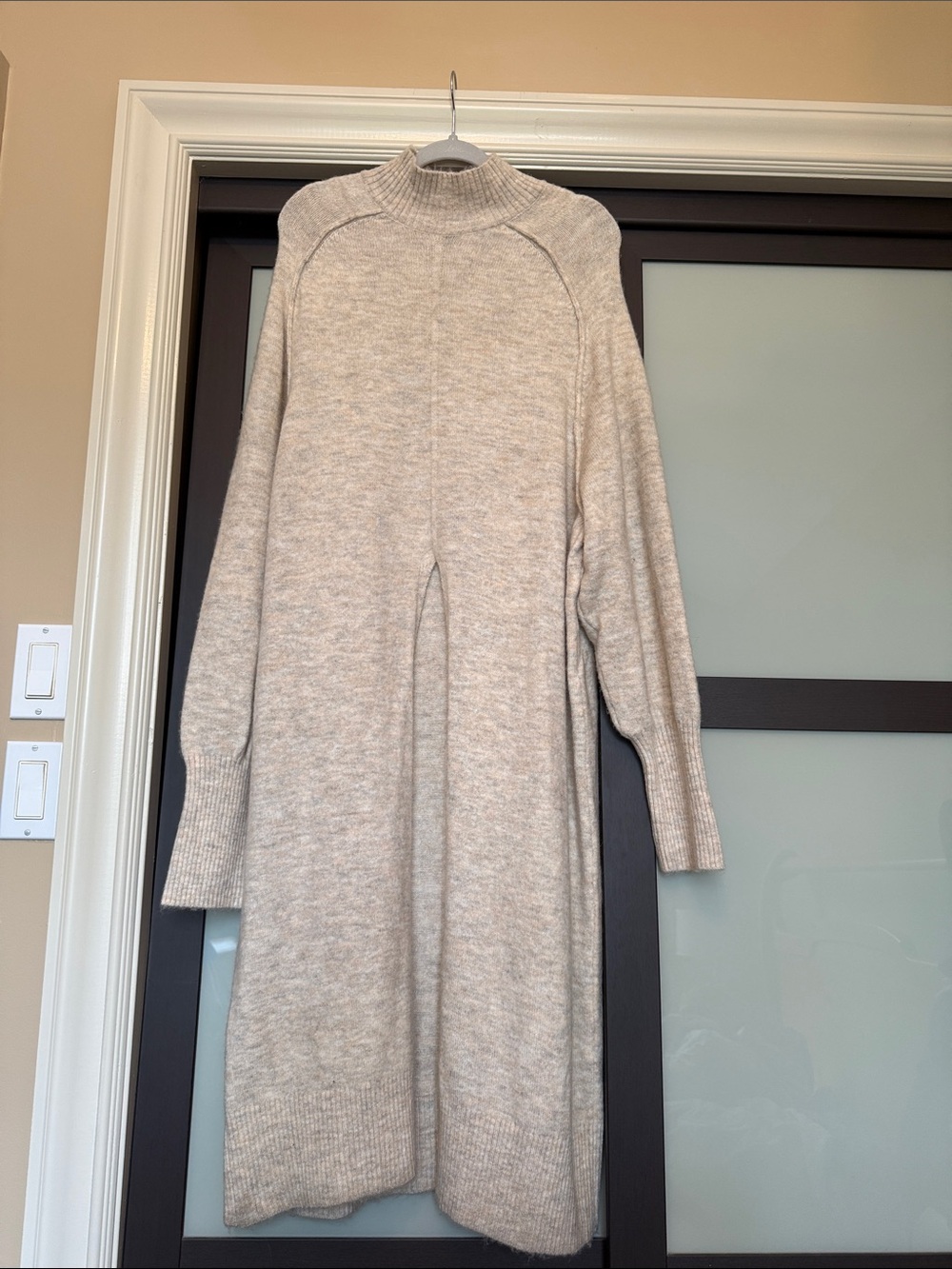NWT Anthropologie Cream Knit Long Sleeve Sweater Dress